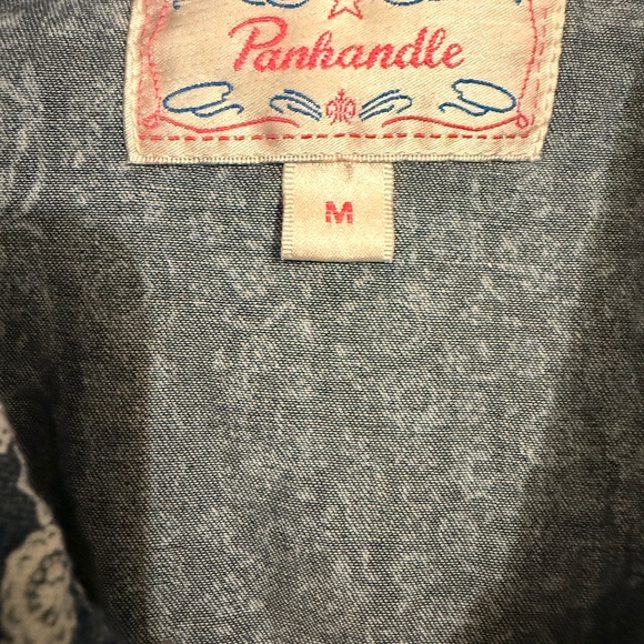 Panhandle Slim Blue Bandana Tunic Blouse w/Pockets - Picture 3 of 6